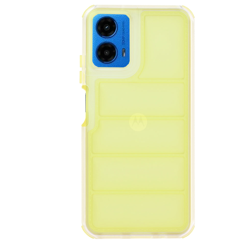 Custodia per Motorola Moto G45 / G34, Techsuit, Wave Shield, Gialla