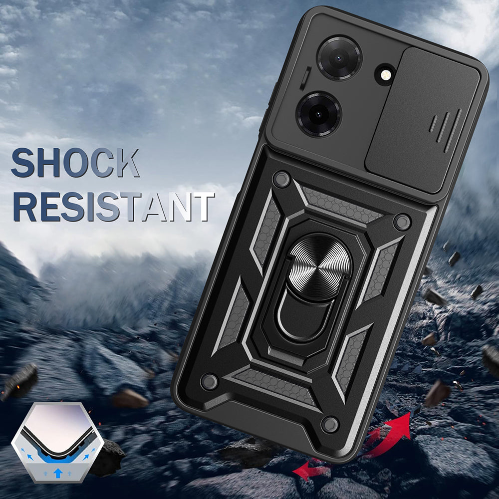 Custodia per Motorola Moto G47 / G37, Techsuit, CamShield, Blu