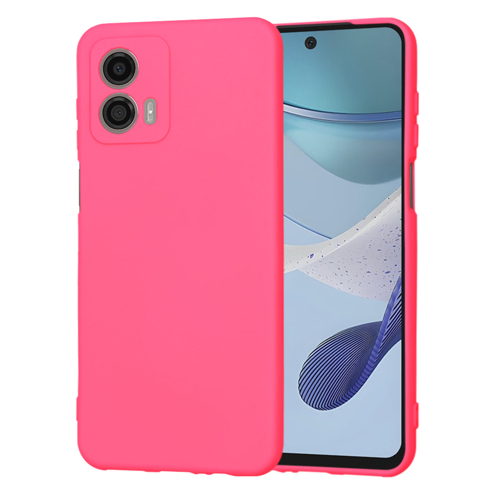Custodia per Motorola Moto G53, Techsuit, SoftFlex, Rosa Scuro