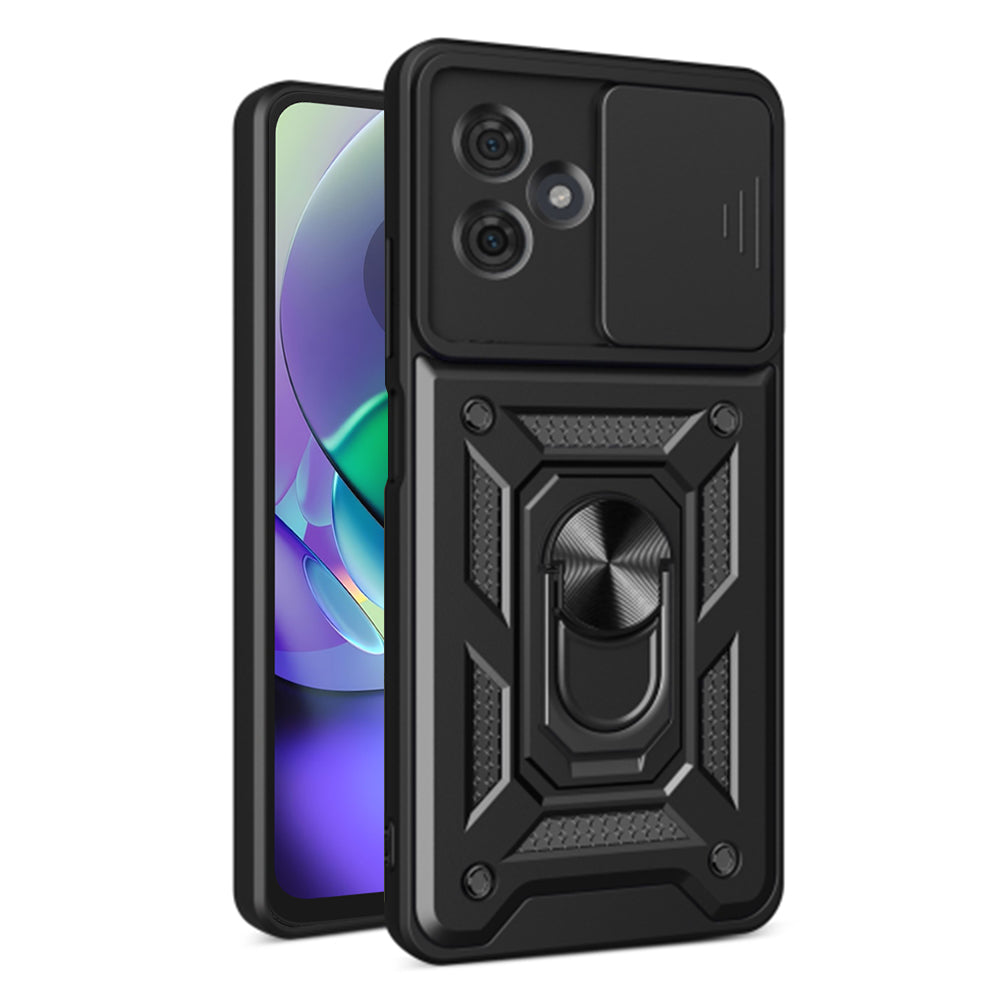 Custodia per Motorola Moto G54, Techsuit, CamShield, Nera
