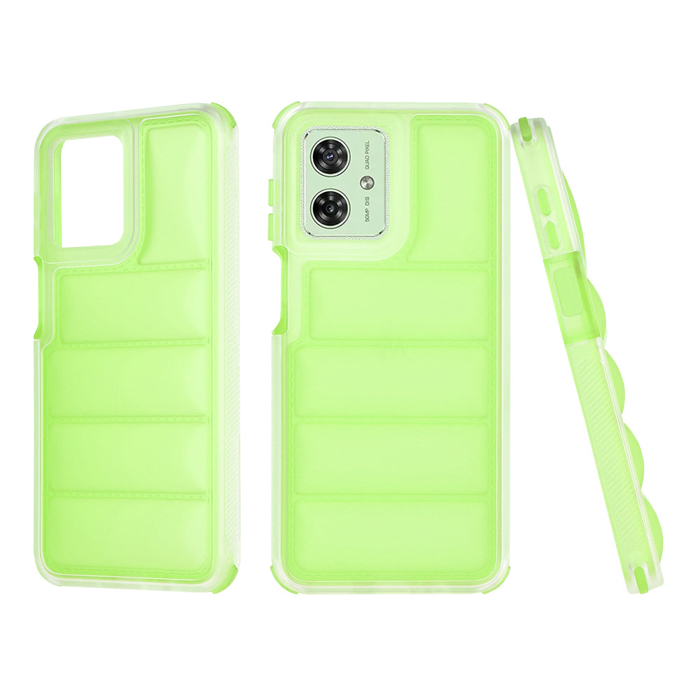 Custodia per Motorola Moto G54, Techsuit, Wave Shield, Verde