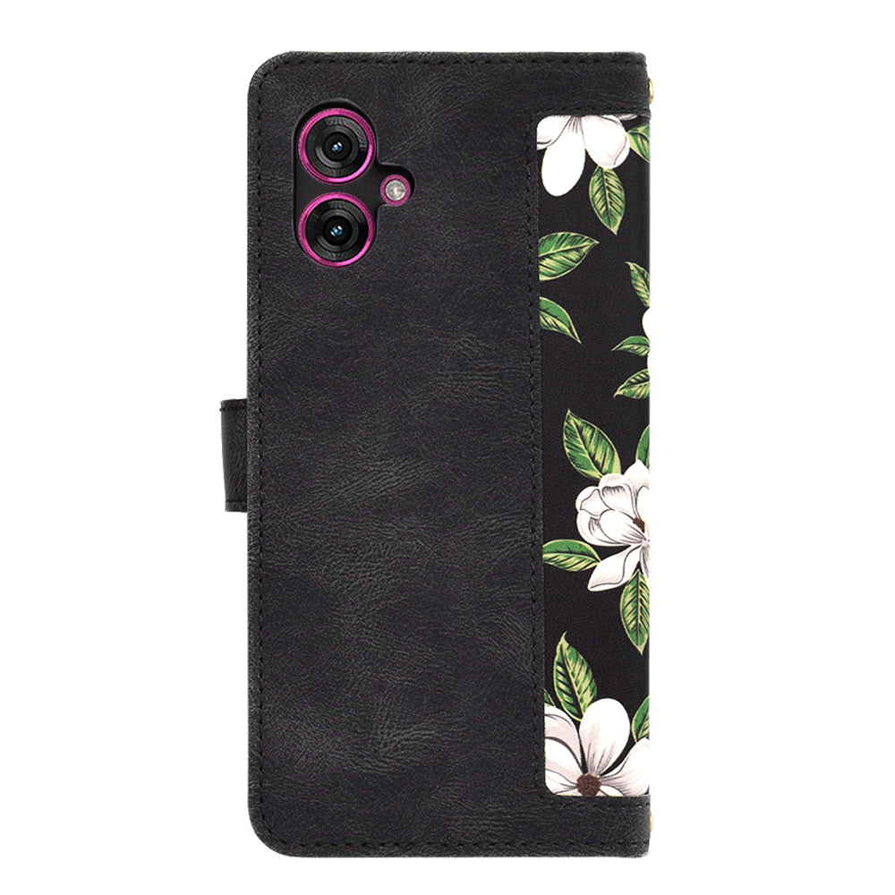 Coque pour Motorola Moto G55, Techsuit, FlipCraft, Noire