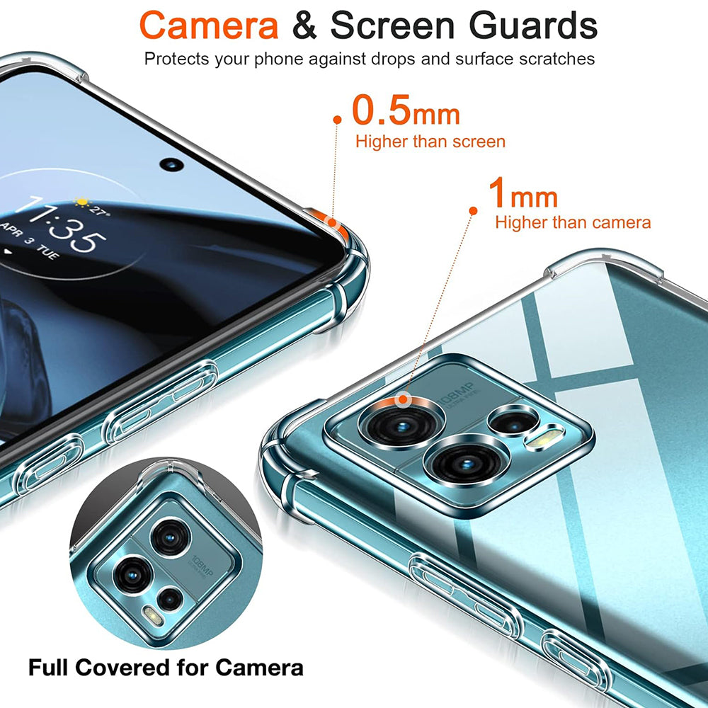 Coque pour Motorola Moto G72, Techsuit, Anti-choc Claire, Transparente