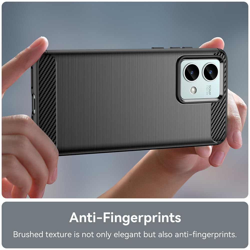 Custodia per Motorola Moto G84, Techsuit, Carbonio, Nera