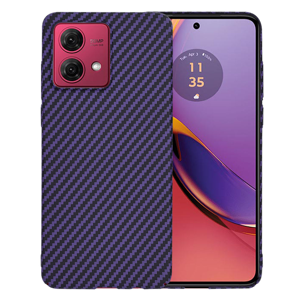 Custodia per Motorola Moto G84, Techsuit, Carbonite FiberShell, Viola