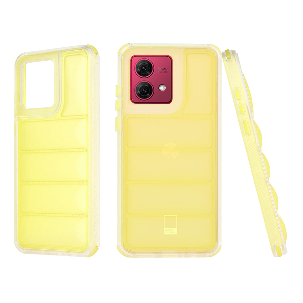 Custodia per Motorola Moto G84, Techsuit, Wave Shield, Gialla