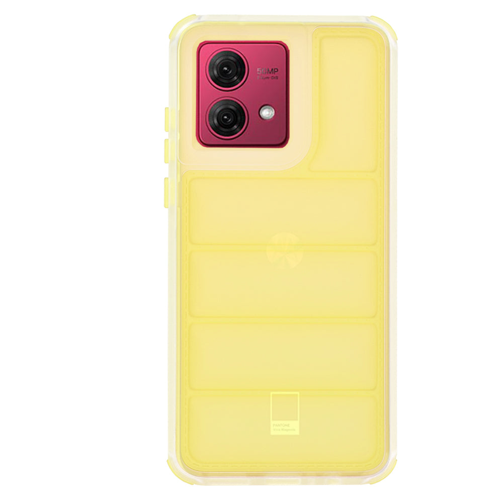 Custodia per Motorola Moto G84, Techsuit, Wave Shield, Gialla
