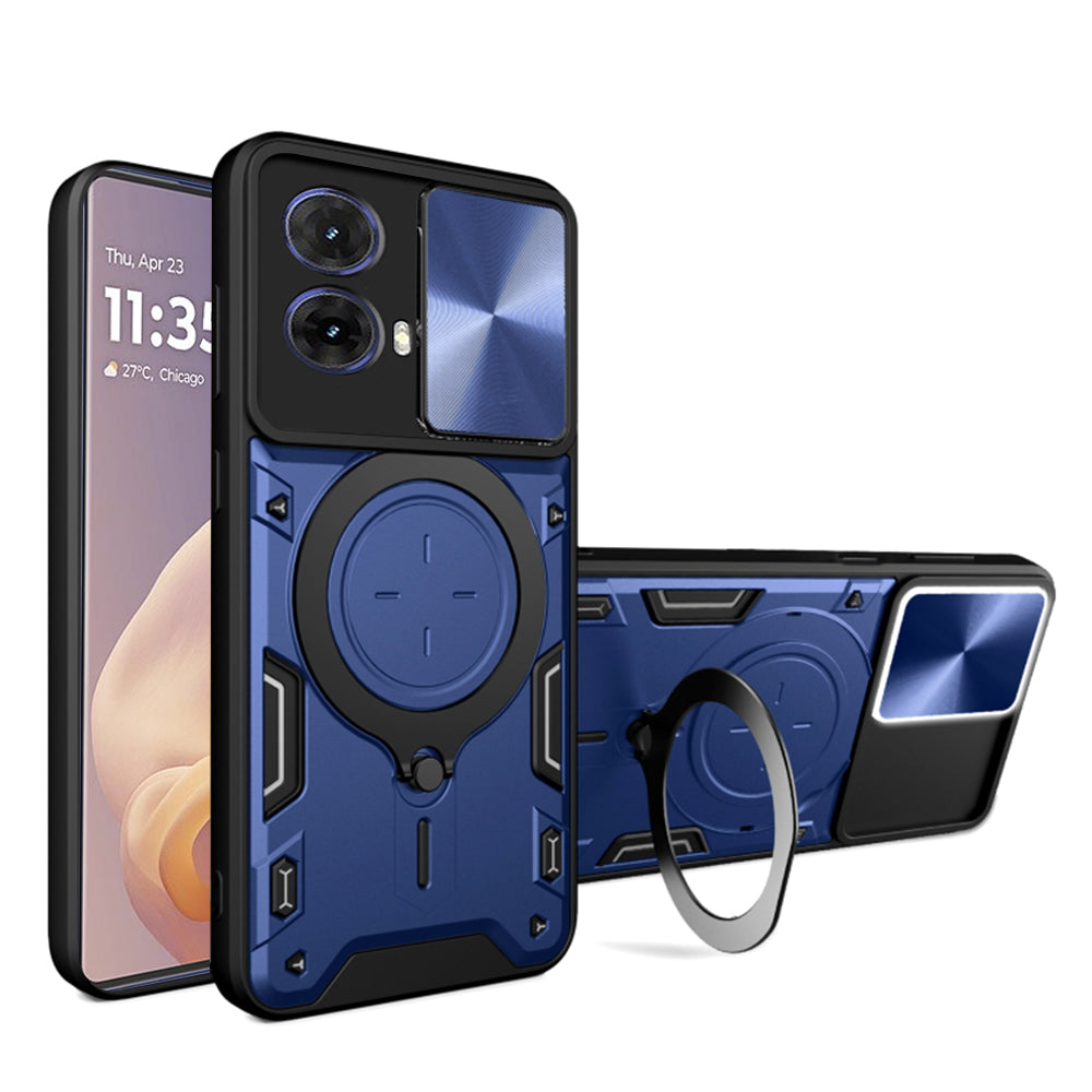 Custodia per Motorola Moto G85, Techsuit, CamGuard Pro, Blu