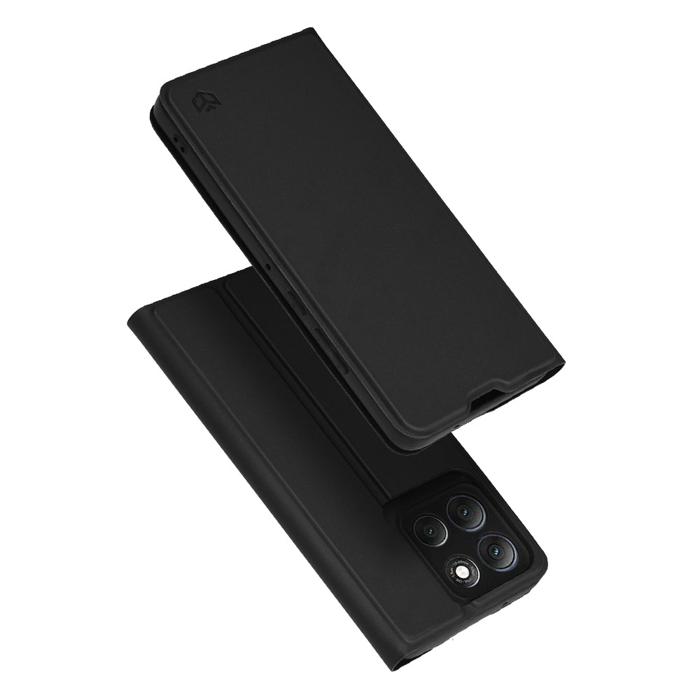 Custodia per Motorola Moto G86 Power, Techsuit, Magskin Book, Nera
