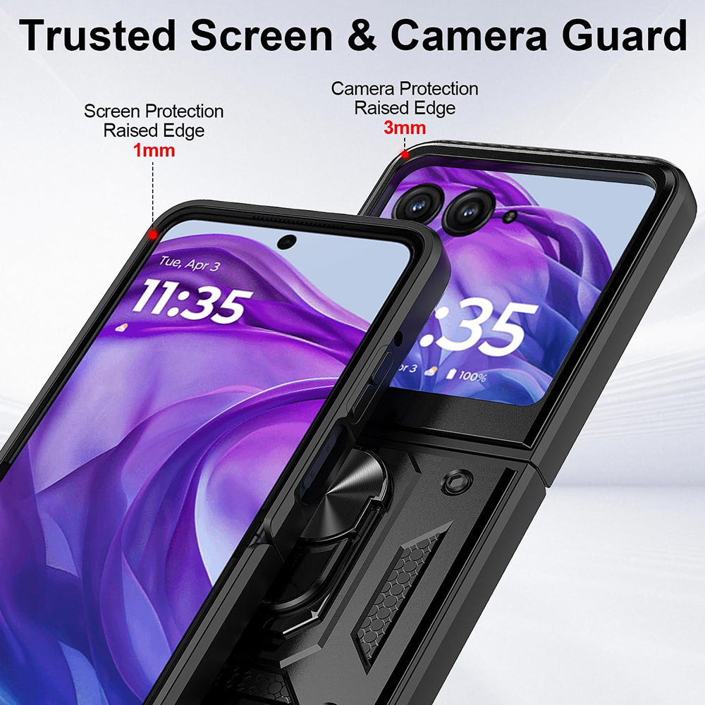 Custodia per Motorola Razr 60 Ultra, Techsuit, CamShield, Nera