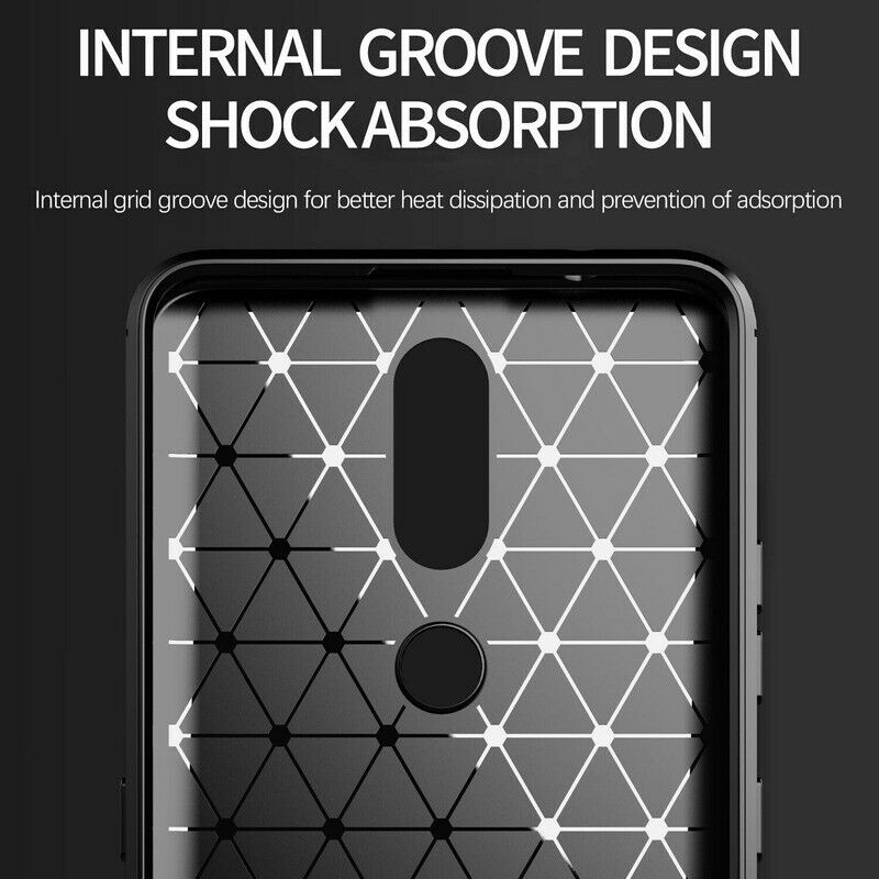 Custodia per Nokia 2.4, Techsuit, Carbonio, Nera