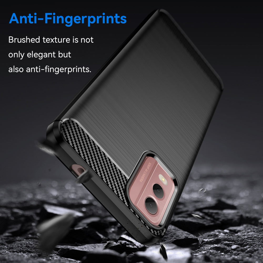 Custodia per Nokia C32, Techsuit, Carbonio, Nera