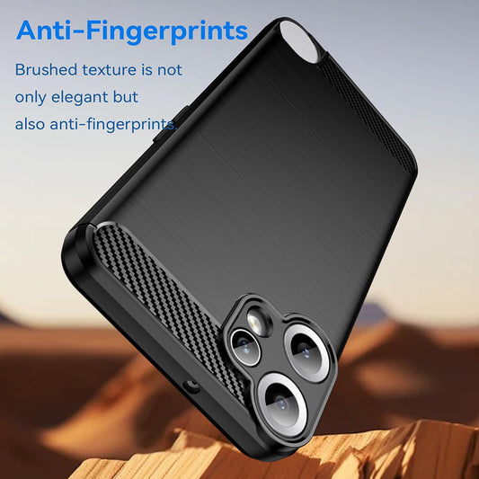 Hülle für Nothing CMF Phone 2 Pro, Techsuit, Carbon, Schwarz