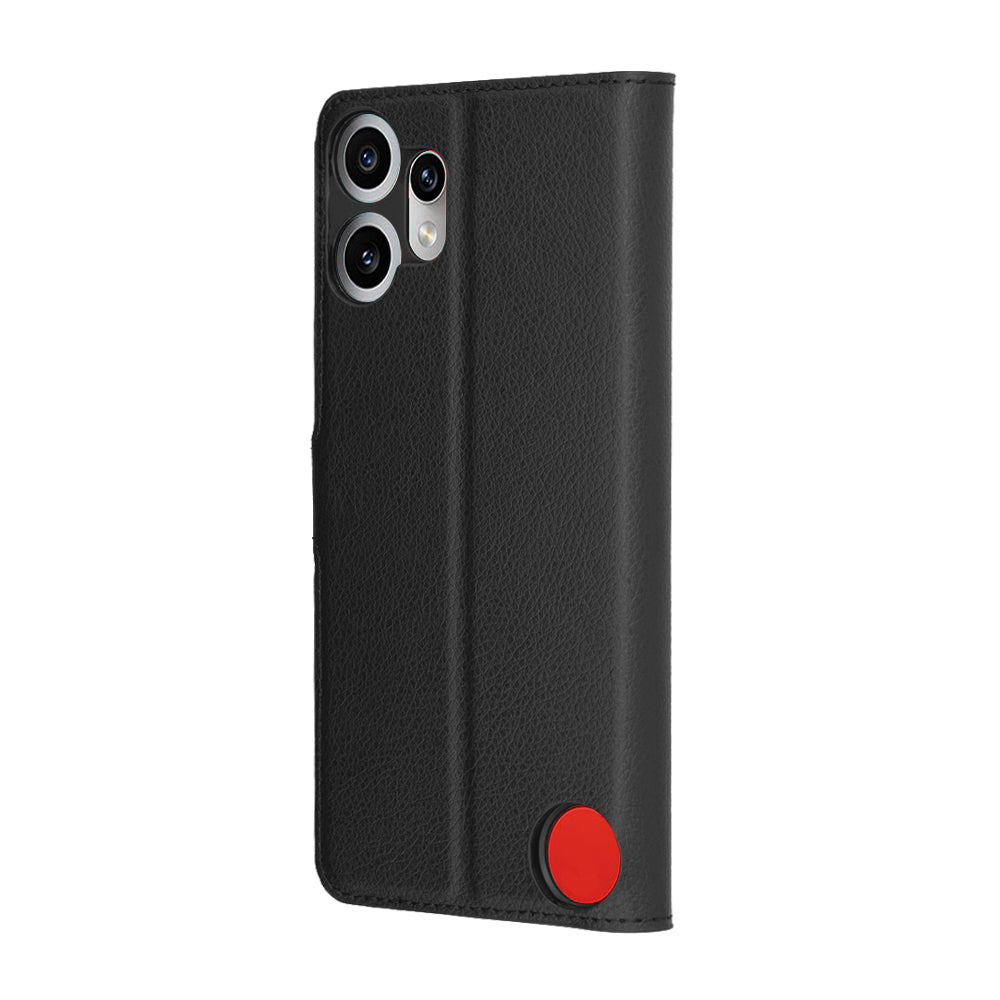 Custodia per Nothing CMF Phone 2 Pro, Techsuit, Leather Folio, Nera