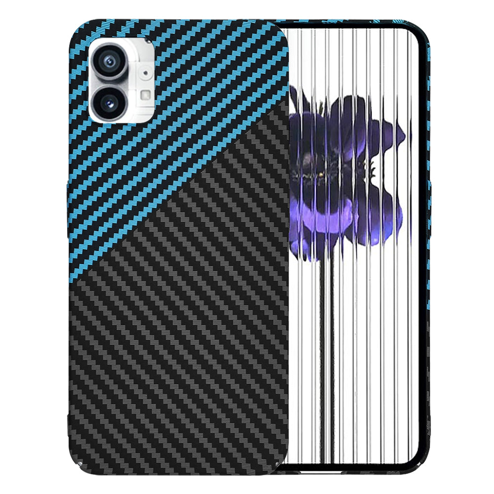 Custodia per Nothing Phone (1), Techsuit, Carbonite FiberShell, Nero Bleu