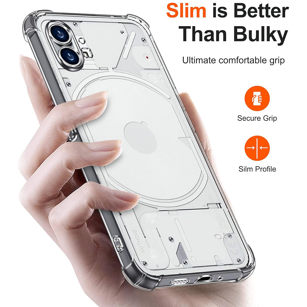 Custodia per Nothing Phone (1), Techsuit, Shockproof Clear, Trasparente