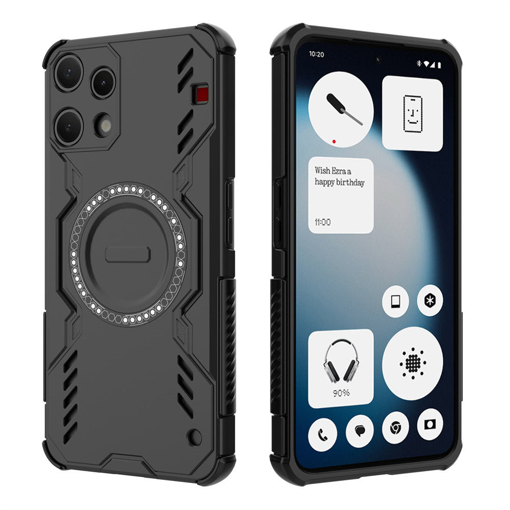 MagSafe Hülle für Nothing Phone (3a) Lite, Techsuit, ArmorMag, Schwarz