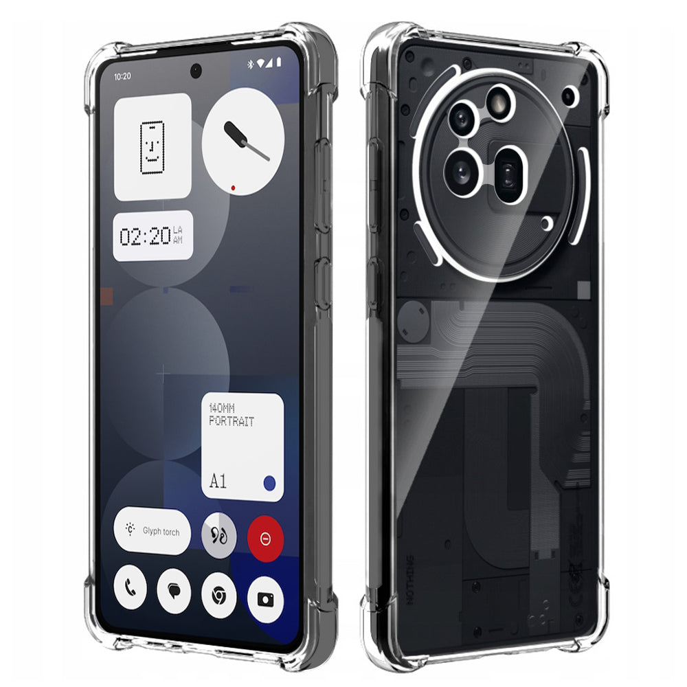Custodia per Nothing Phone (3a) Pro, Techsuit, Shockproof Clear, Trasparente