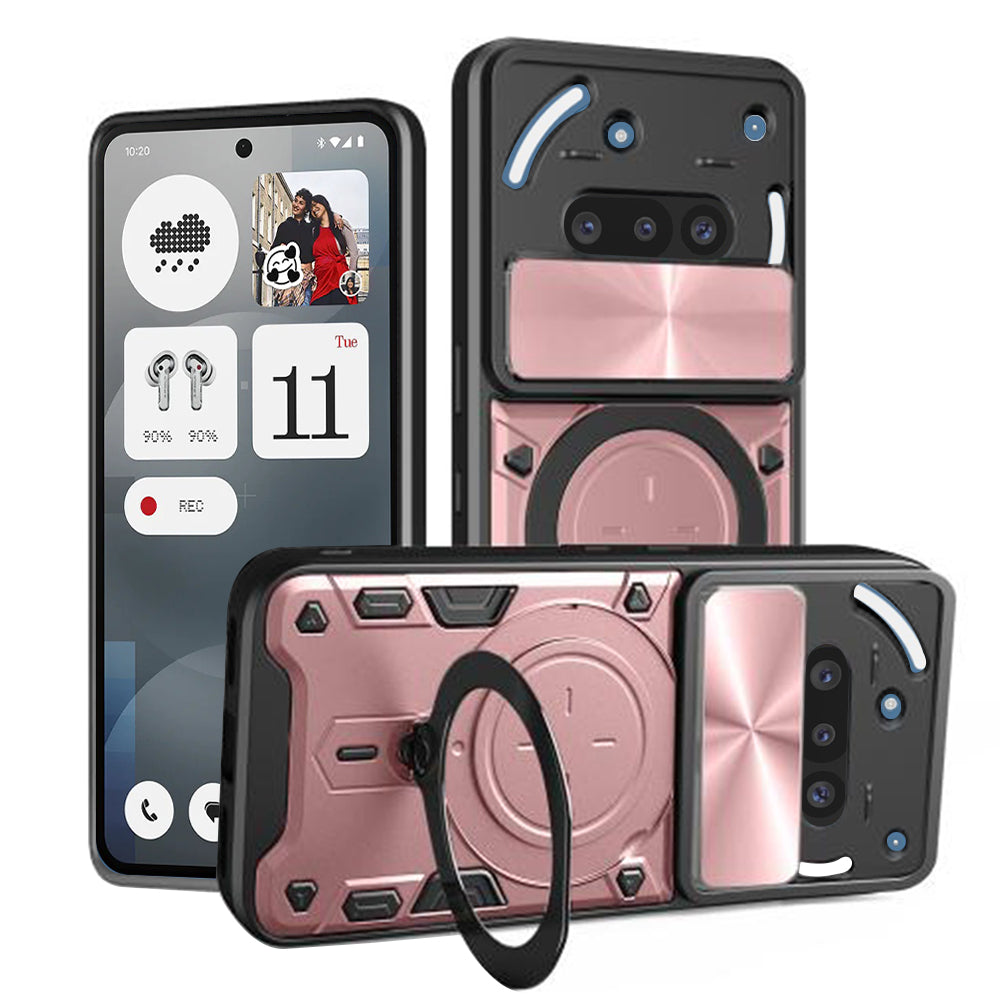 Custodia per Nothing Phone (3a), Techsuit, CamGuard Pro, Rosa Dorato