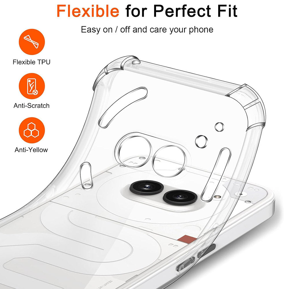 Custodia per Nothing Phone (3a), Techsuit, Shockproof Clear, Trasparente