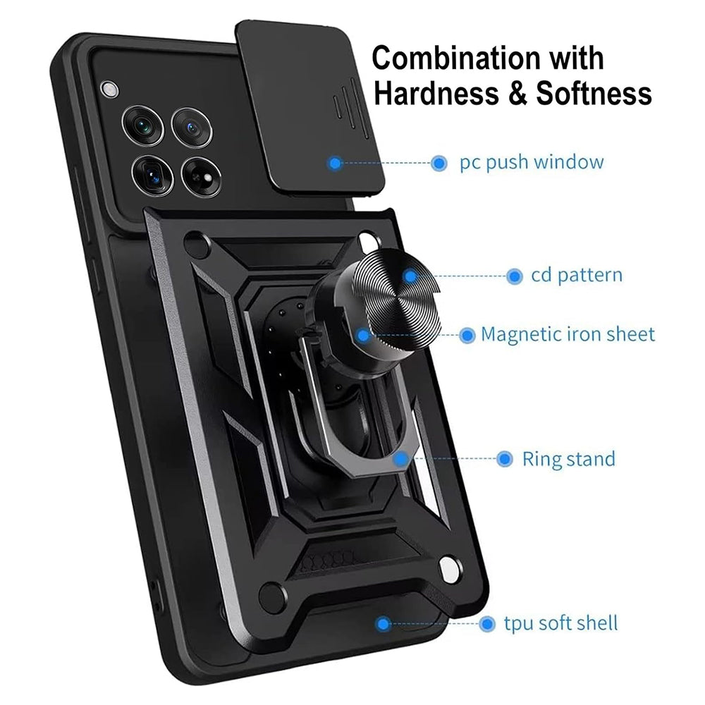 Custodia per OnePlus 12, Techsuit, CamShield, Nera