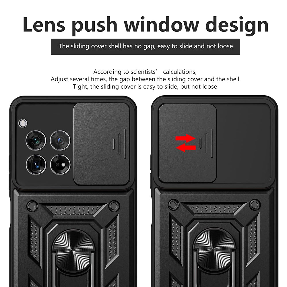 Custodia per OnePlus 12, Techsuit, CamShield, Nera