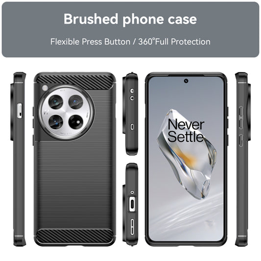 Custodia per OnePlus 12, Techsuit, Carbonio, Nera