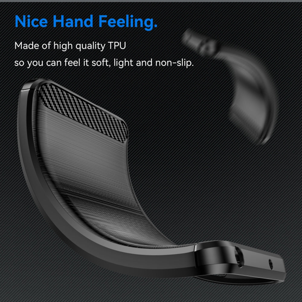 Custodia per OnePlus 12, Techsuit, Carbonio, Nera