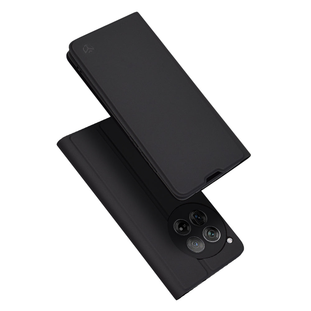 Coque pour OnePlus 12, Techsuit, Magskin Book, Noire