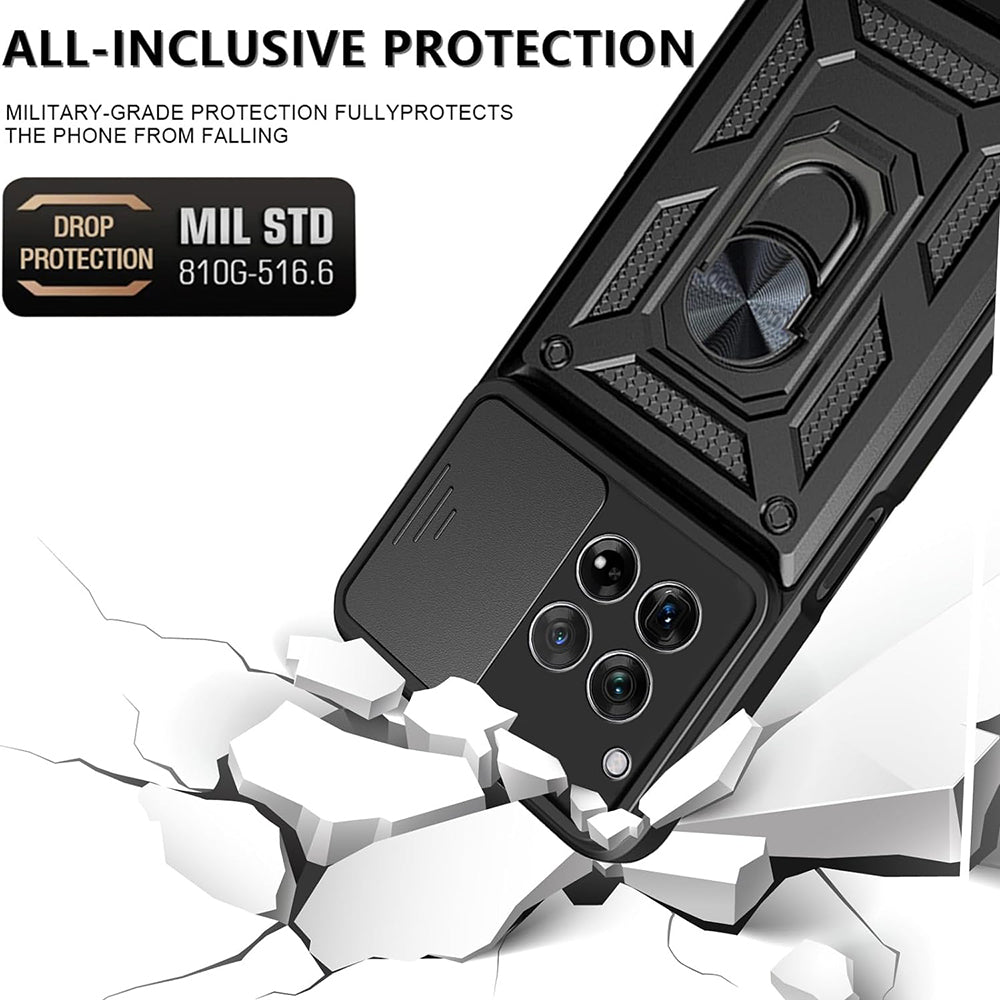 Custodia per OnePlus 12R, Techsuit, CamShield, Nera