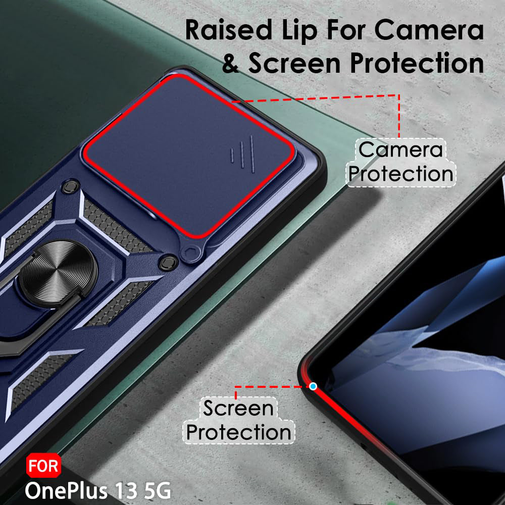 Custodia per OnePlus 13, Techsuit, CamShield, Blu