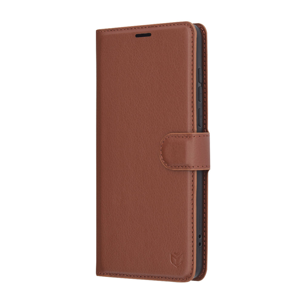 Coque pour OnePlus 13, Techsuit, Leather Folio, Marron