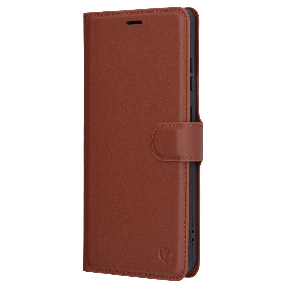 Coque pour OnePlus 13R, Techsuit, Leather Folio, Marron