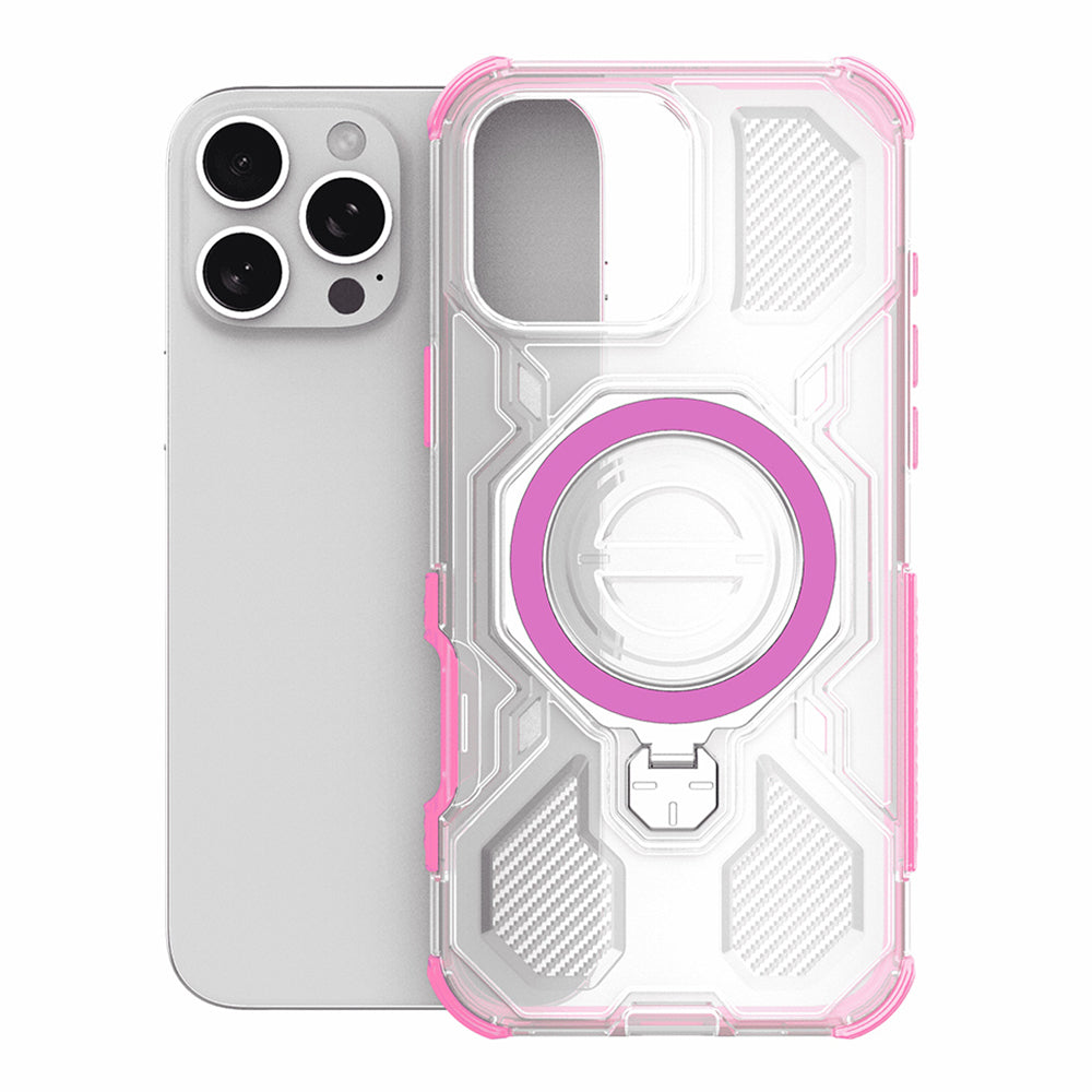Hülle für OnePlus 15, Techsuit, Carbon Shield Pro, Rosa