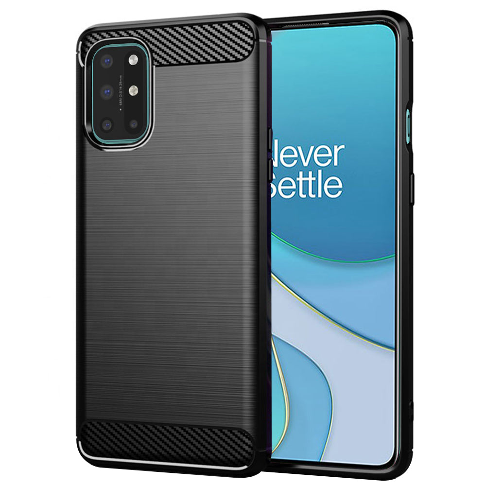 Custodia per OnePlus 8T, Techsuit, Carbonio, Nera