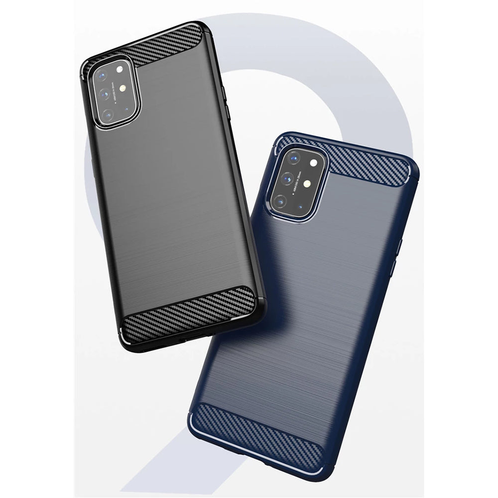 Custodia per OnePlus 8T, Techsuit, Carbonio, Nera