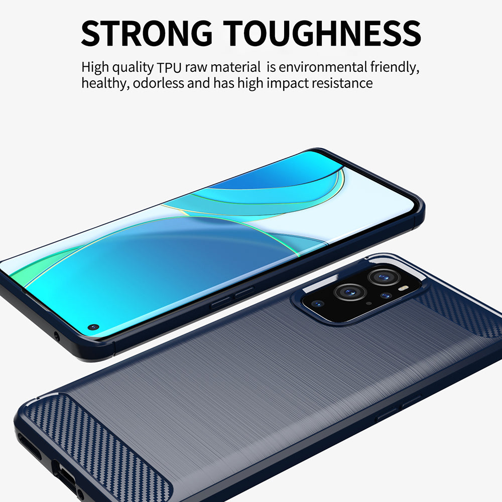 Custodia per OnePlus 9 Pro, Techsuit, Carbonio, Nera