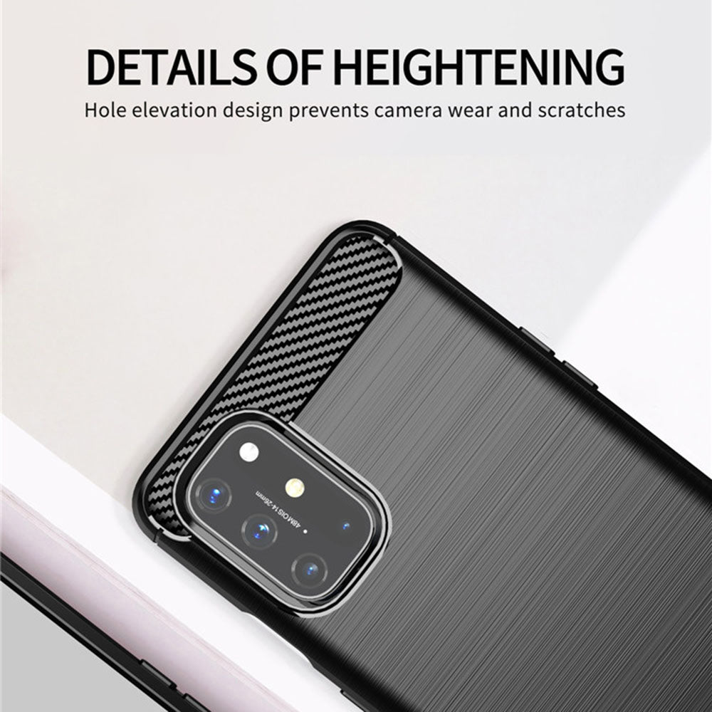 Custodia per OnePlus 9, Techsuit, Carbonio, Nera