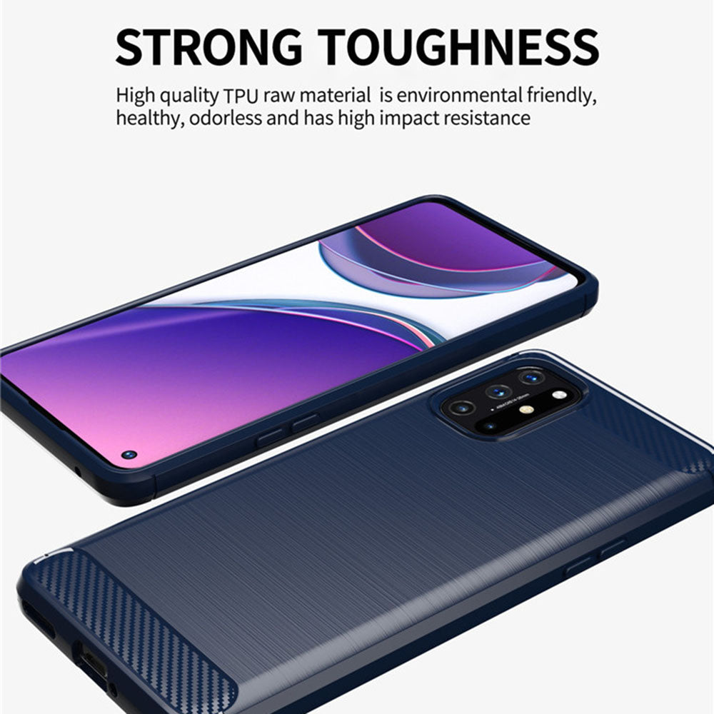 Custodia per OnePlus 9, Techsuit, Carbonio, Nera