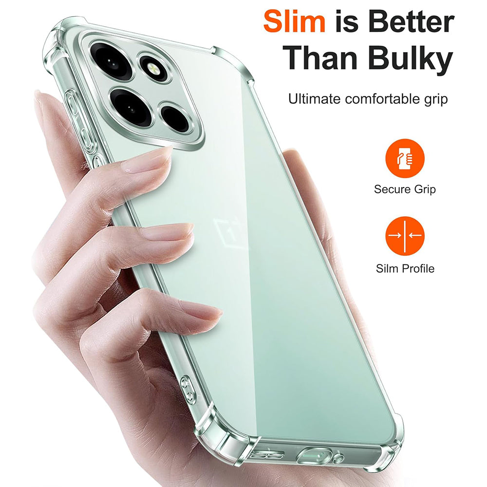 Custodia per OnePlus Nord 6, Techsuit, Shockproof Clear, Trasparente