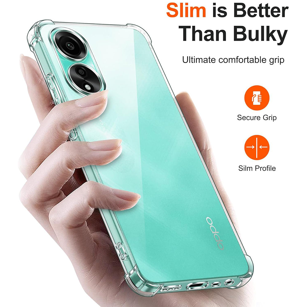 Custodia per Oppo A18 / A38, Techsuit, Shockproof Clear, Trasparente