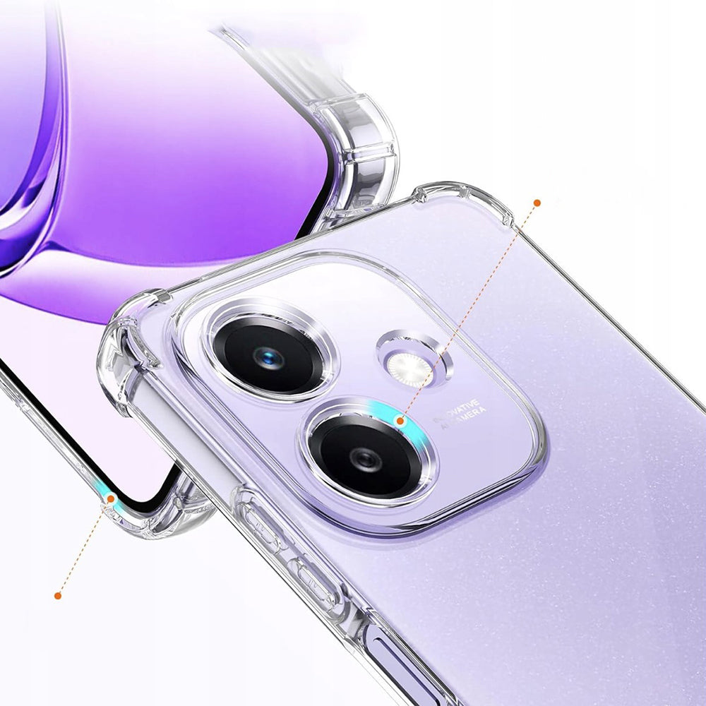 Custodia per Oppo A3 4G, Techsuit, Shockproof Clear, Trasparente