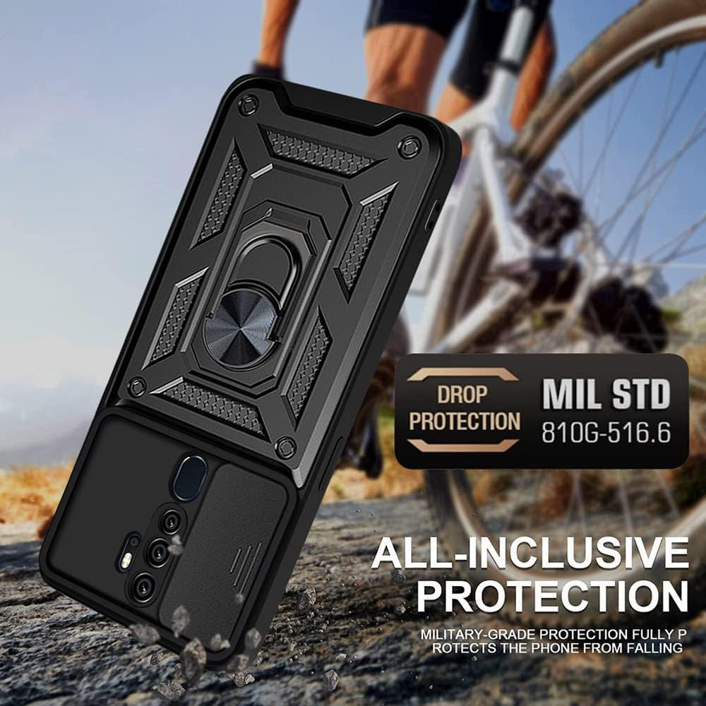 Custodia per Oppo A5 4G, Techsuit, CamShield, Nera