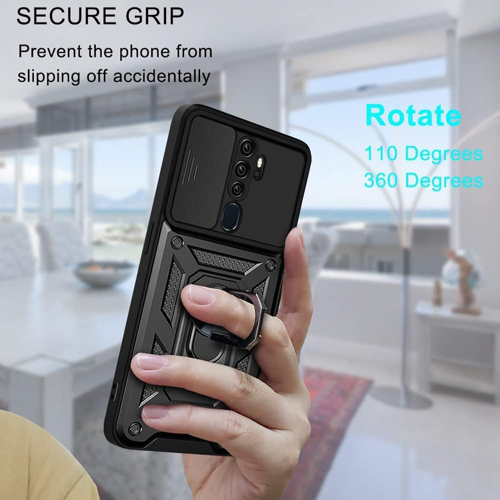 Custodia per Oppo A5 4G, Techsuit, CamShield, Nera
