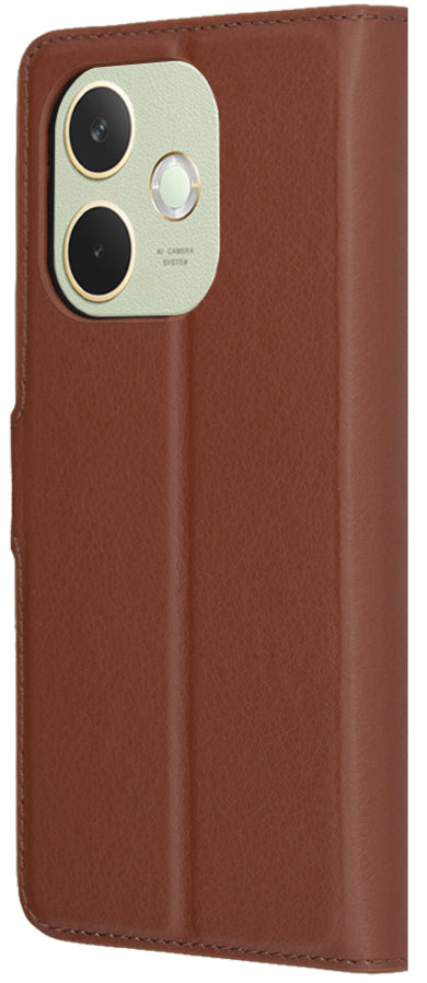 Coque pour Oppo A5 Pro 4G / A5 Pro, Techsuit, Folio en cuir, Marron