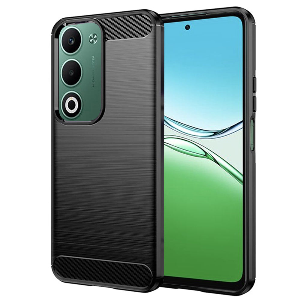 Custodia per Oppo A5 4G, Techsuit, Carbonio, Nera