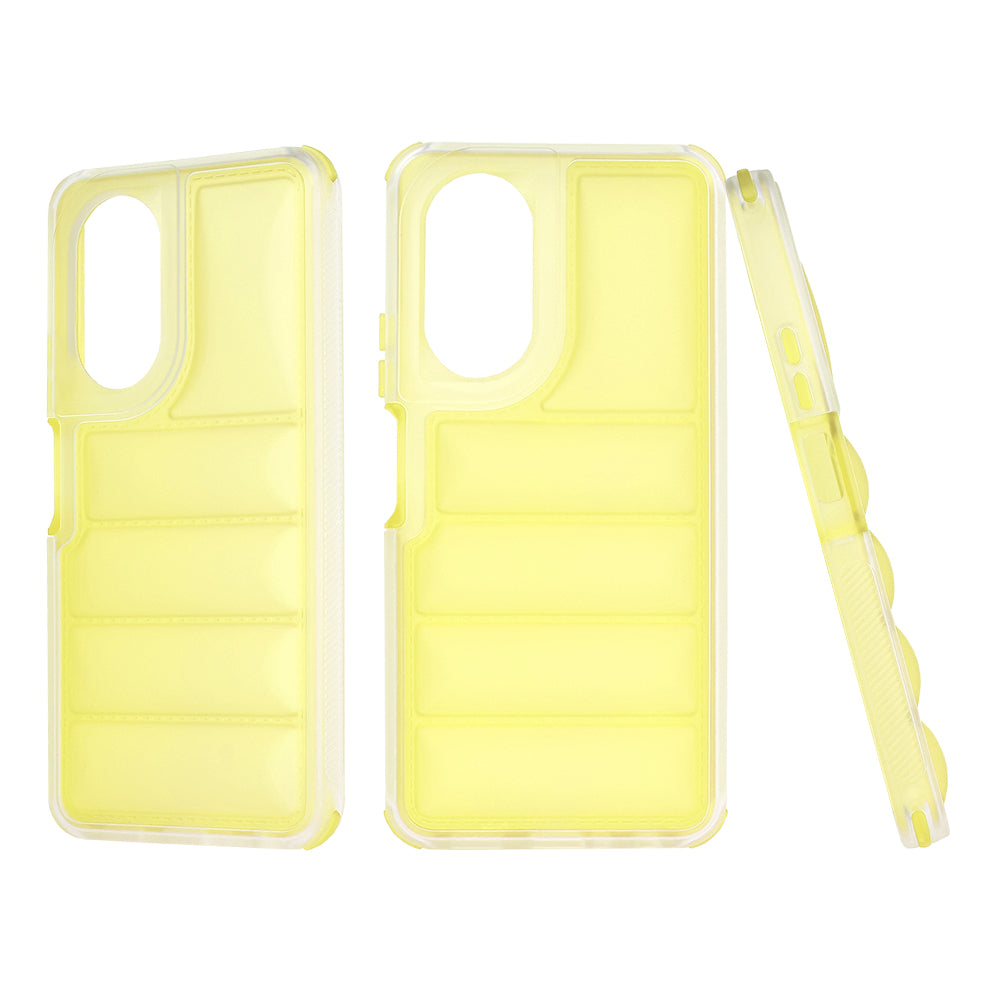 Custodia per Oppo A58 4G, Techsuit, Wave Shield, Gialla