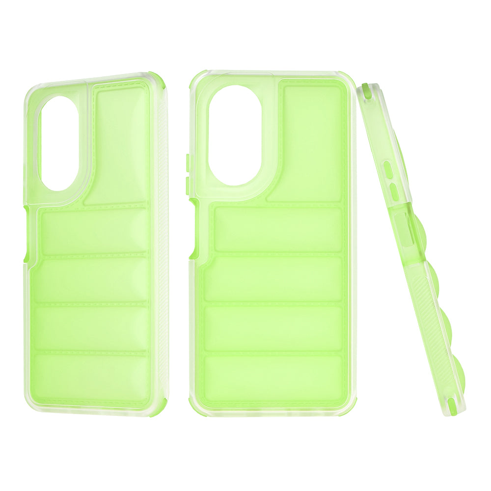 Custodia per Oppo A58 4G, Techsuit, Wave Shield, Verde