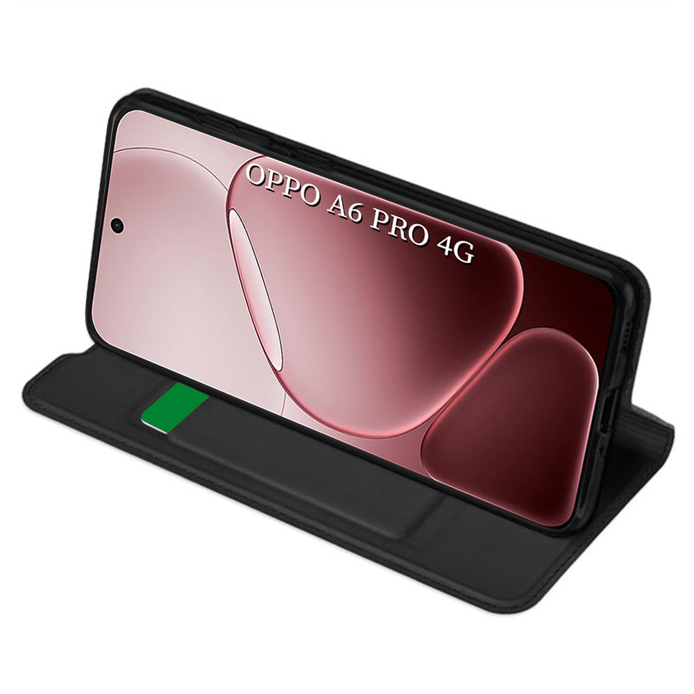 Custodia per Oppo A6 Pro 5G / A6 Pro 4G, Techsuit, Magskin Book, Nera