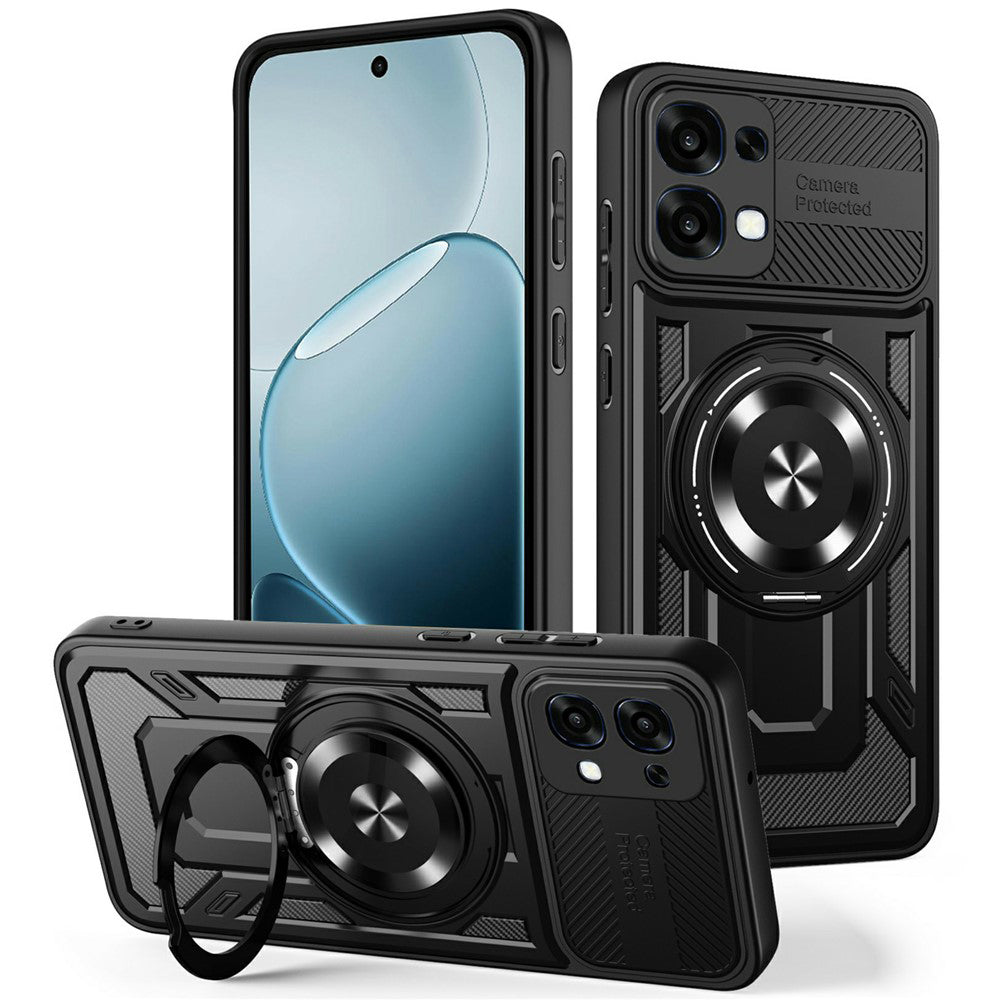 Custodia per Oppo A6 Pro 5G / A6 Pro 4G, Techsuit, RuggedCam, Nera